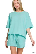Rib Tee & Shorts 2pc Set