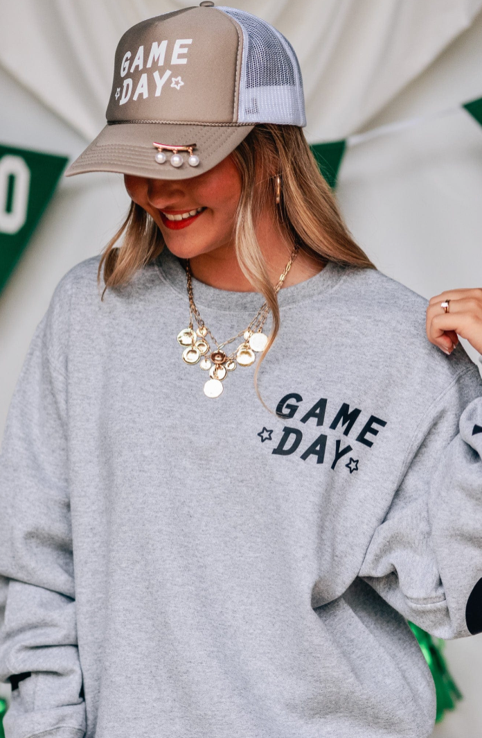 Game Day Khaki & White Trucker Hat