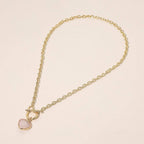 Heart Charm Pendant Toggle Necklace