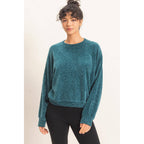 Chenille Crew Neck Sweater
