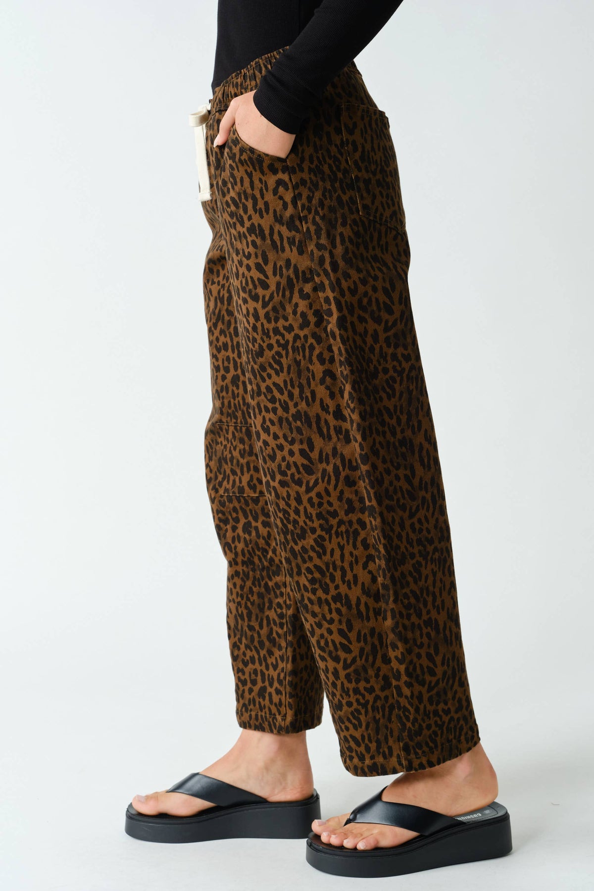 Leopard Lounge Wide-Leg Pants