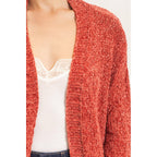 Patch Pocket Chenille Cardigan