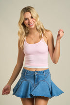 54356 CONTRAST HALTER LAYER TOP