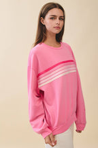 9150GK Retro Ombre Stripe Graphic Sweatshirt