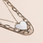 Layered Necklace | Heart Charm