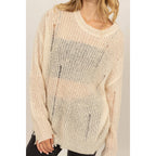 Distressed Knit Sweater