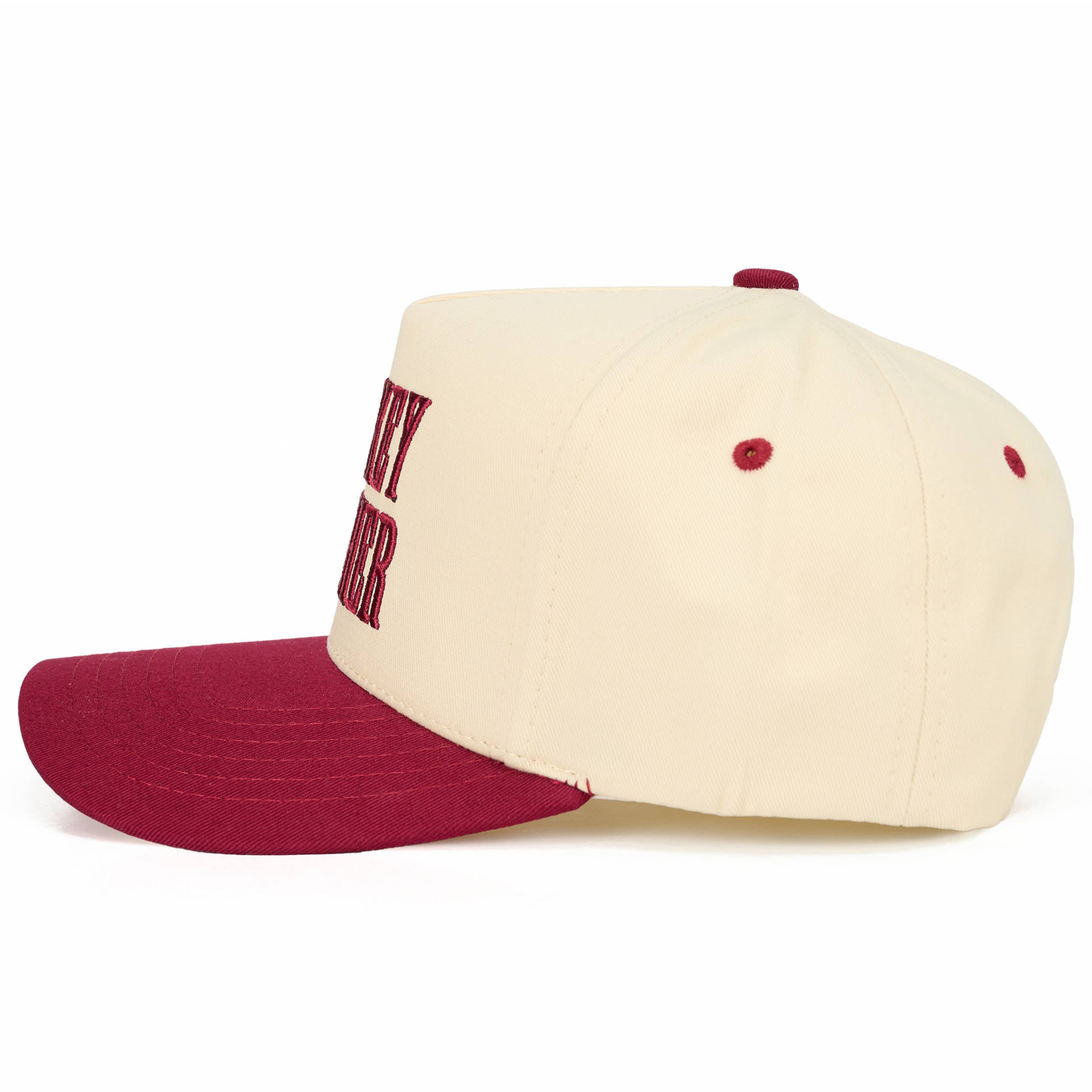 C.C WHISKEY WEATHER Embroidered Letter Two Tone Trucker Hat