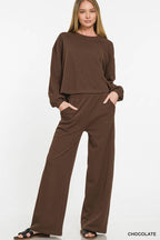 French Rib Pullover & Pants 2PC Set