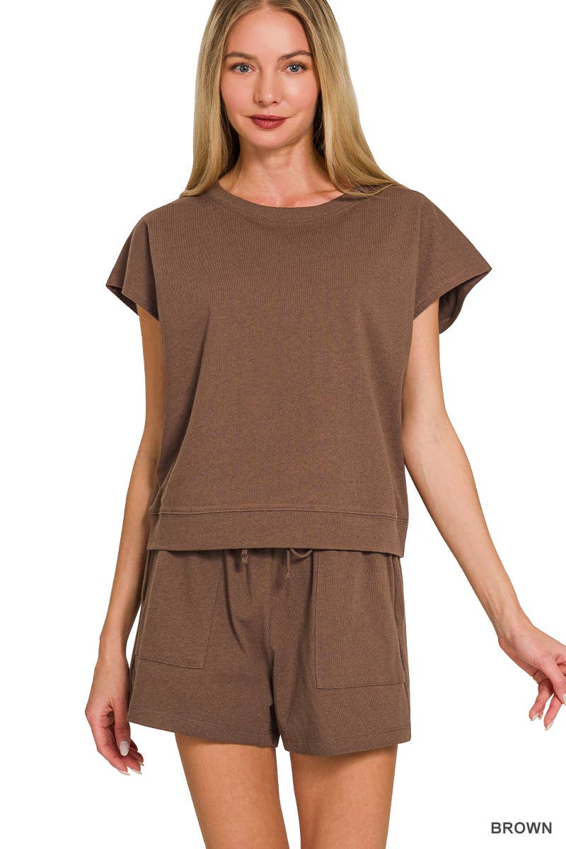 ....Cotton Top & Shorts 2PC Set SI-27829