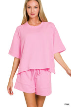 Rib Tee & Shorts 2pc Set
