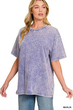 Washed Short Sleeve Top
