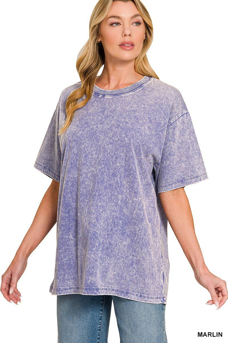 Washed Short Sleeve Top