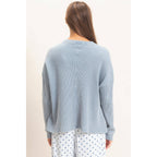 Mineral Wash Waffle Long Sleeve Top