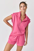 Blake Half Zip Top + Shorts Set