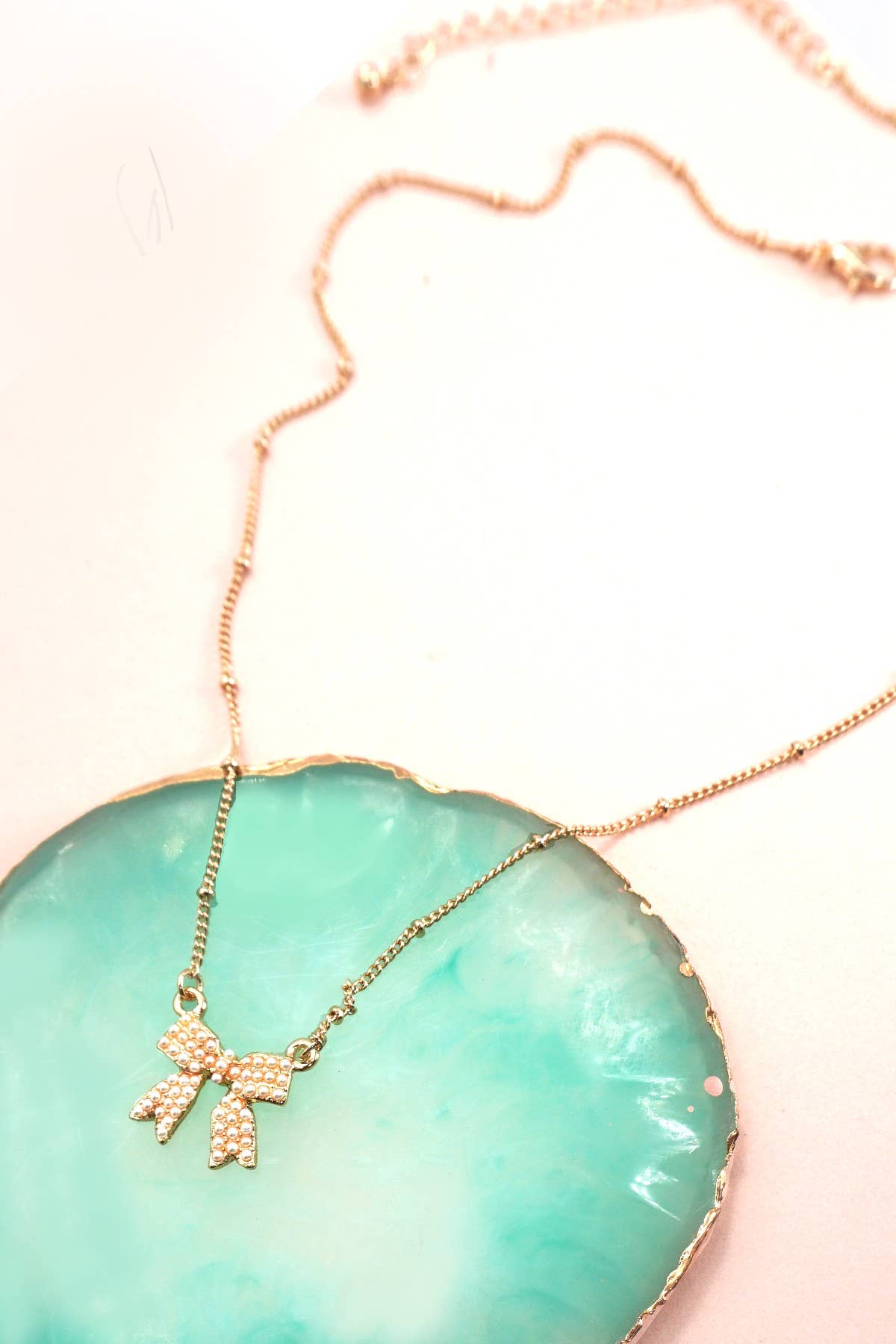 Pearl Bow Necklace