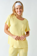 Softcore Ribbed Lounge Pocket Tee