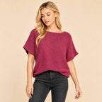 Solid Ribbed Basic Top