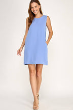 Solid Shift Dress
