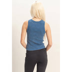 Acid Washed Ribbed Tank Top