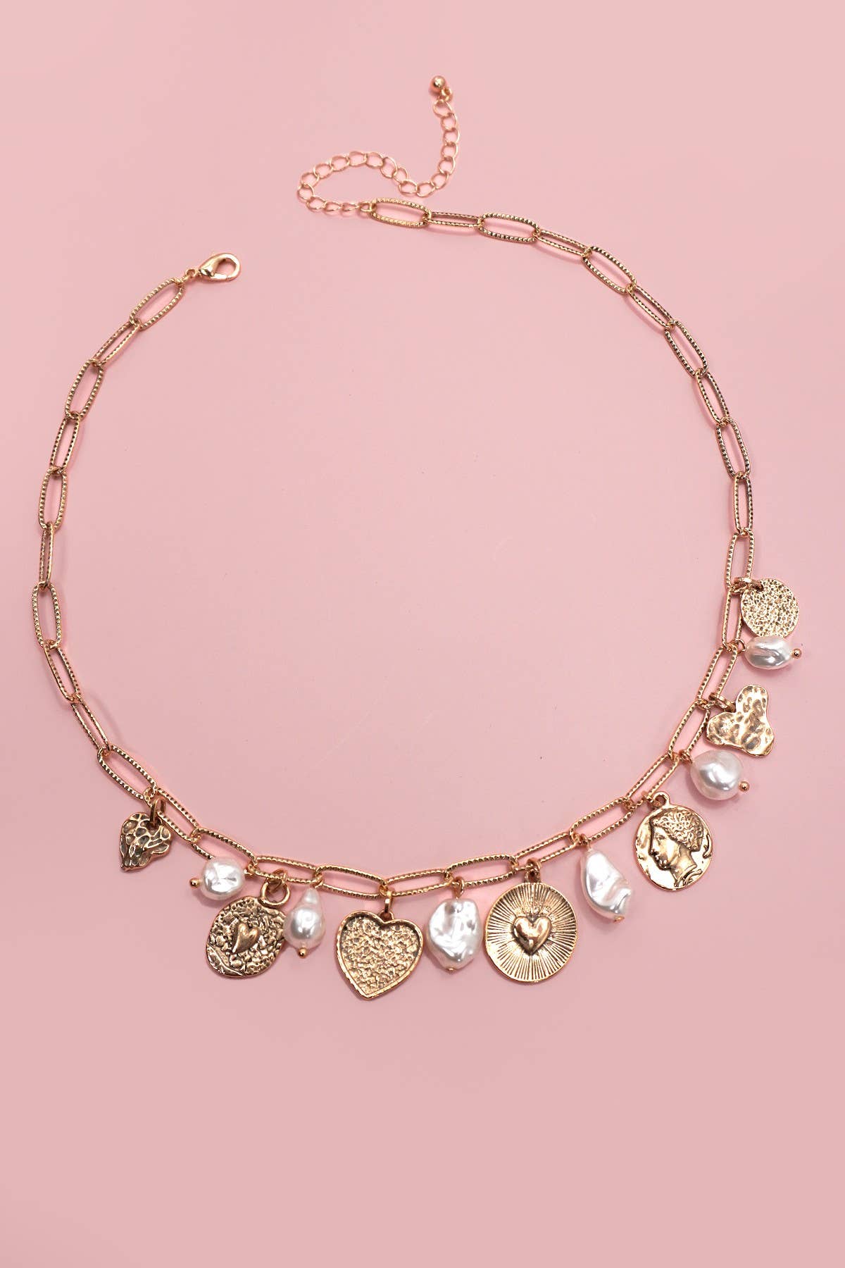 Heart Pearl Necklace