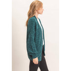 Patch Pocket Chenille Cardigan