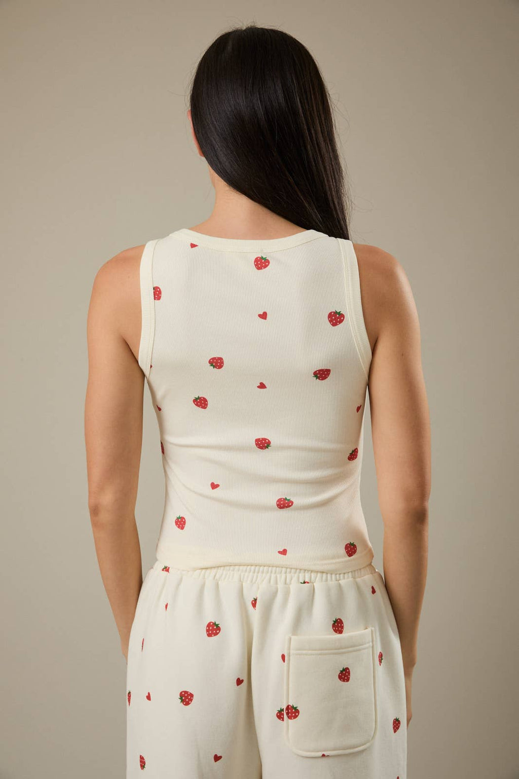 Strawberry Scoop Neck Tank Top