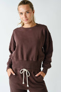Mineral Wash Luxe Cropped Sweatshirt