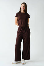 Marlow Short-Sleeve Ruched Two-Piece Set