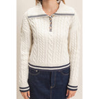 Cable Knit Collar Sweater