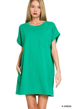 Premium Cotton T-shirts Dress With Pockets