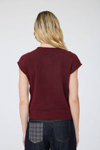 RAW EDGE SLEEVELESS LIGHTWEIGHT CARDIGAN