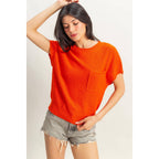 Front Pocket Lightweight Sweater Top