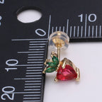 Gold Strawberry Stud Earrings