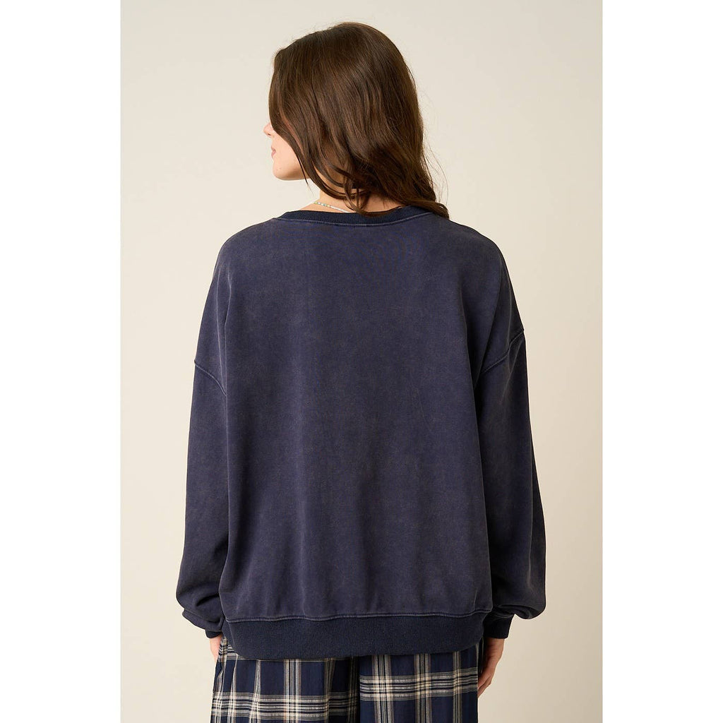 JESUS SAVES PATCHWORK CREW NECK SWEATSHIRT