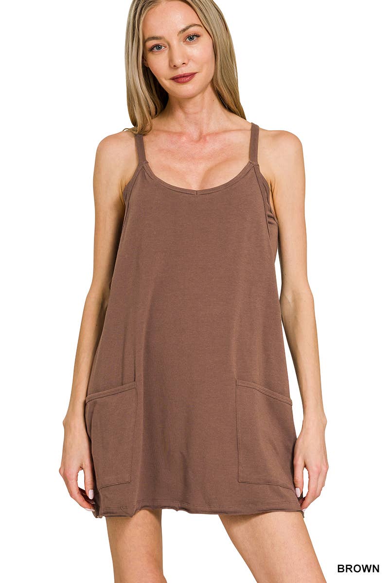 Mini Dress With Built In Shorts