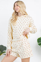 Cherry Print Sweat and Short Set