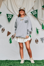 Game Day Football Lt Gray Sweatshirt