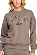 Fleece Relaxed Fit Sweatshirt With Game Day Embroidery