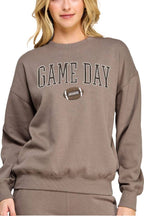 Fleece Relaxed Fit Sweatshirt With Game Day Embroidery