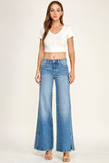 P7146W-MD MID RISE COMFORT WIDE LEG W/ SEAM DETAILING
