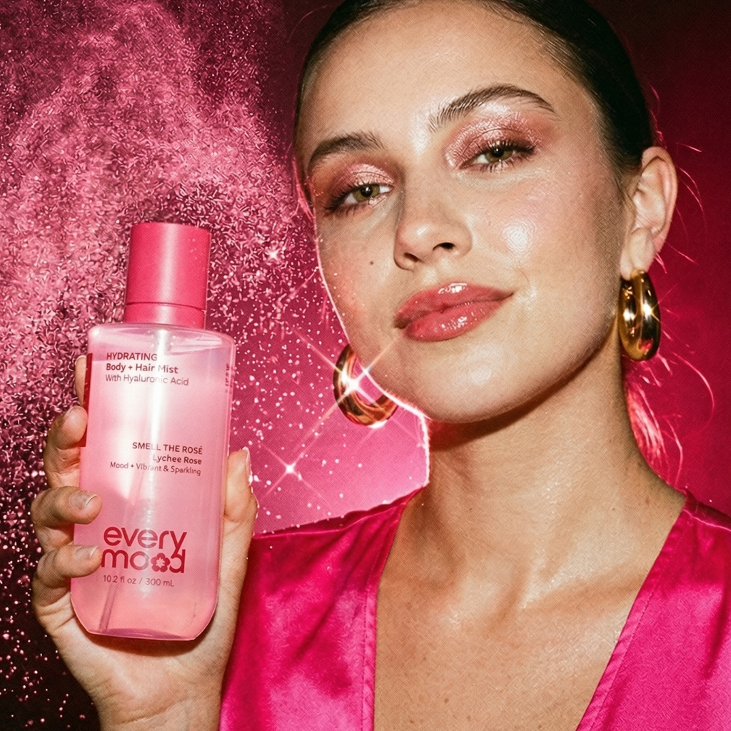 Everymood Hydrating Body & Hair Mist | Smell the Rose