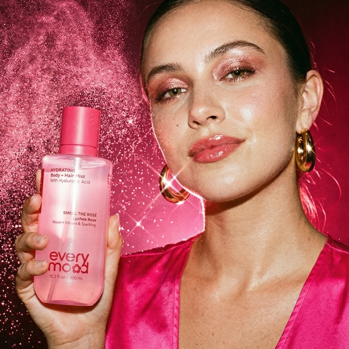 Everymood Hydrating Body & Hair Mist | Smell the Rose
