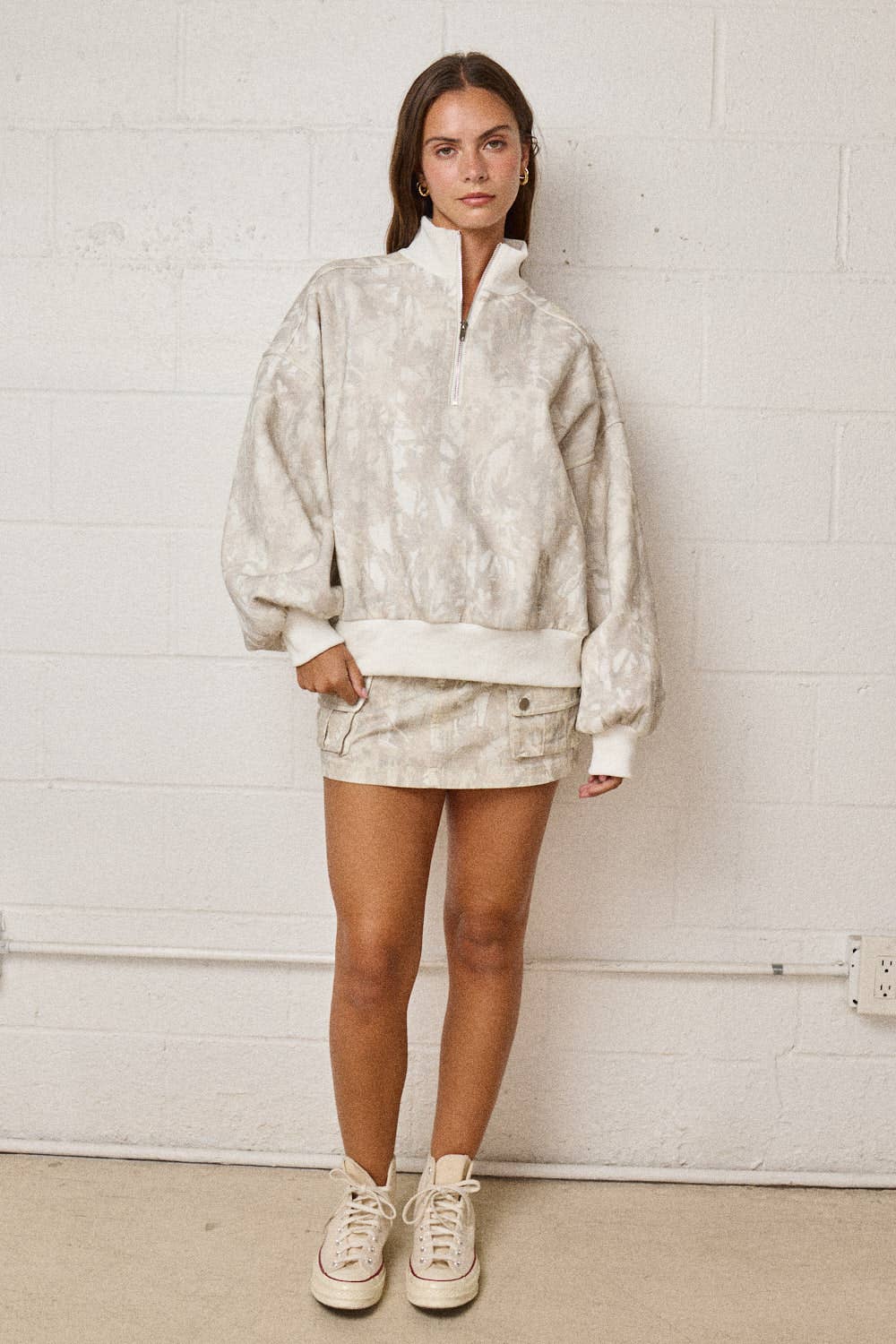 Light Camo Quarter Zip