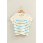 Sleeveless Ribbed Striped Knit Top