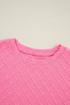Checker Textured Tee and Drawstring Shorts