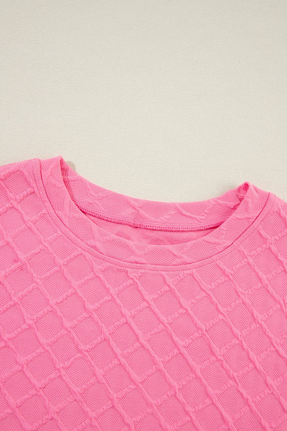 Checker Textured Tee and Drawstring Shorts