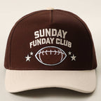 SUNDAY FUNDAY CLUB Embroidered Football Two-Tone Trucker Hat