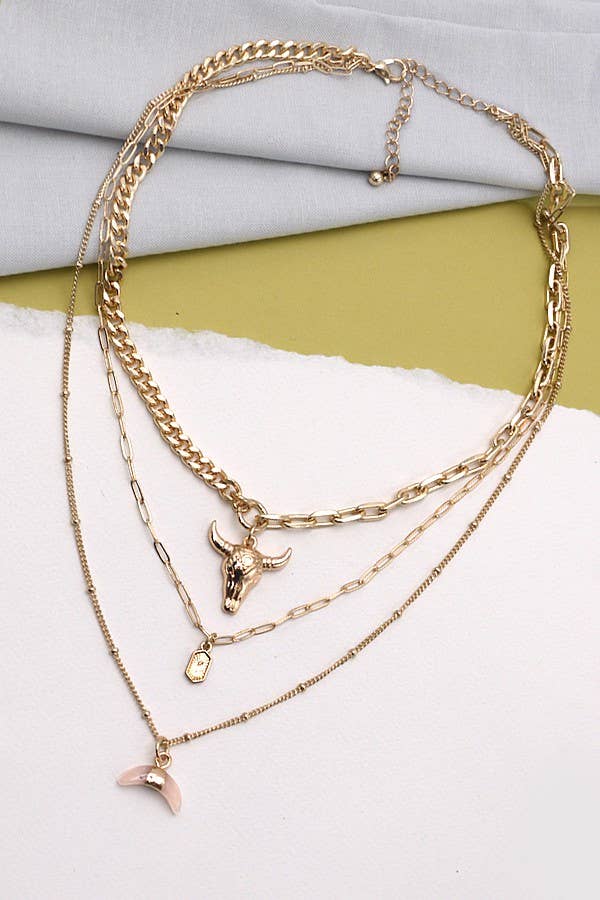 Bull Horn Necklace