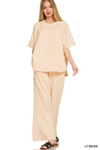 Scuba Curbed Hem Top & Pants Set - Zenana