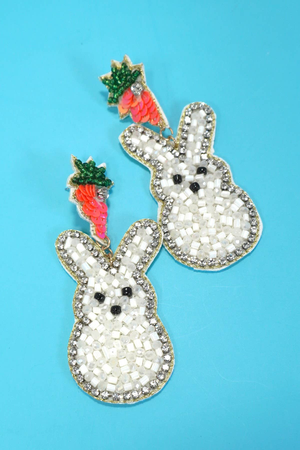 EASTER BUNNY CARROT EARRINGS